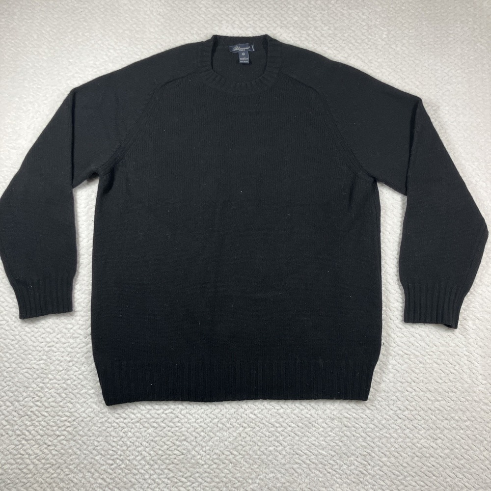 Blumarine Uomo Italy Mens Wool Blend Pullover Knit Sweater‎ XL Black Vintage